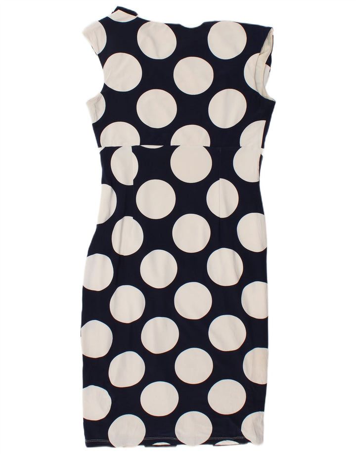 Vestido bodycon feminino Phase Eight UK 12 médio azul marinho bolinhas