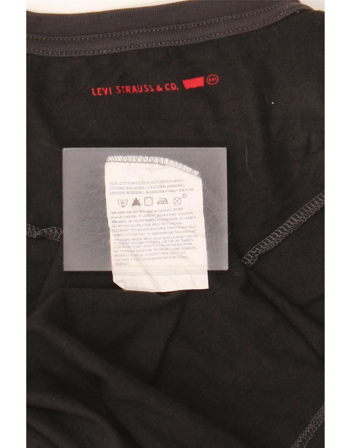 Top masculino Levi's manga comprida 2XL algodão preto