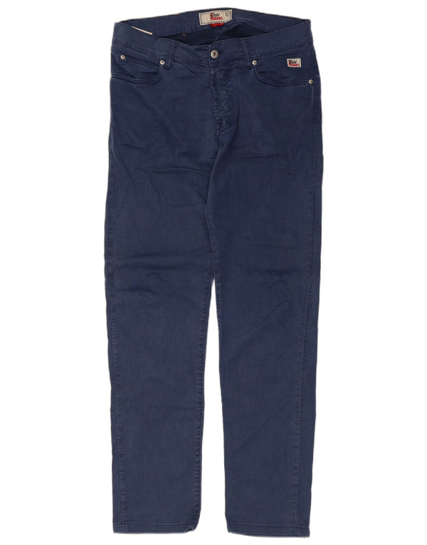 Roy Rogers Mens Slim Jeans W33 L30 Azul Marinho Algodão