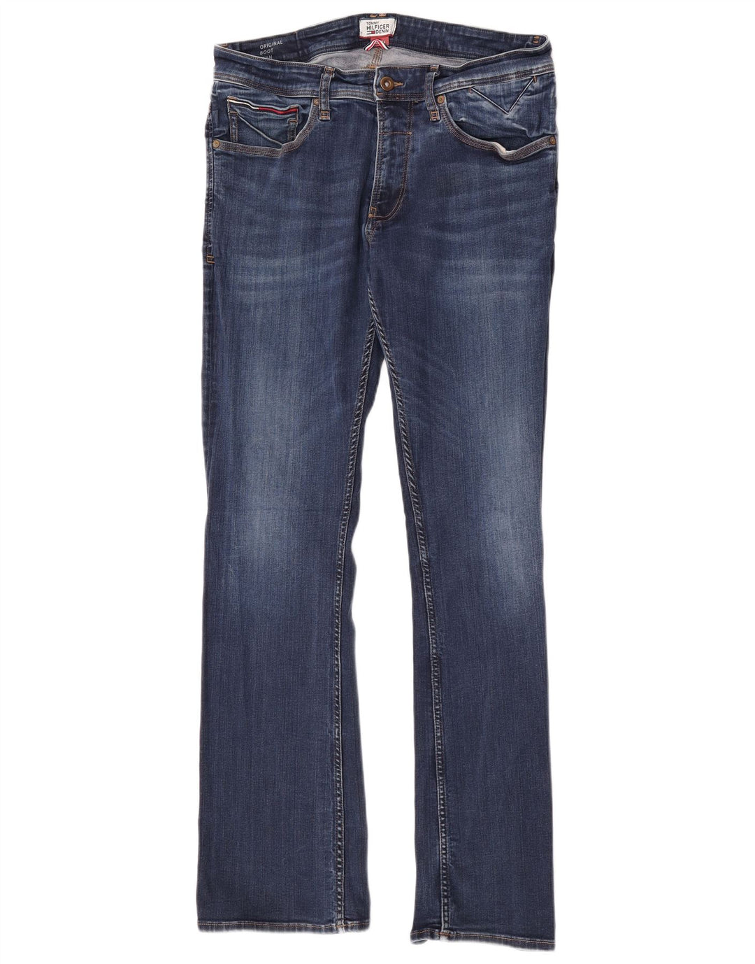 Tommy Hilfiger Masculino Ryan Bootcut Jeans W34 L34 Azul Algodão