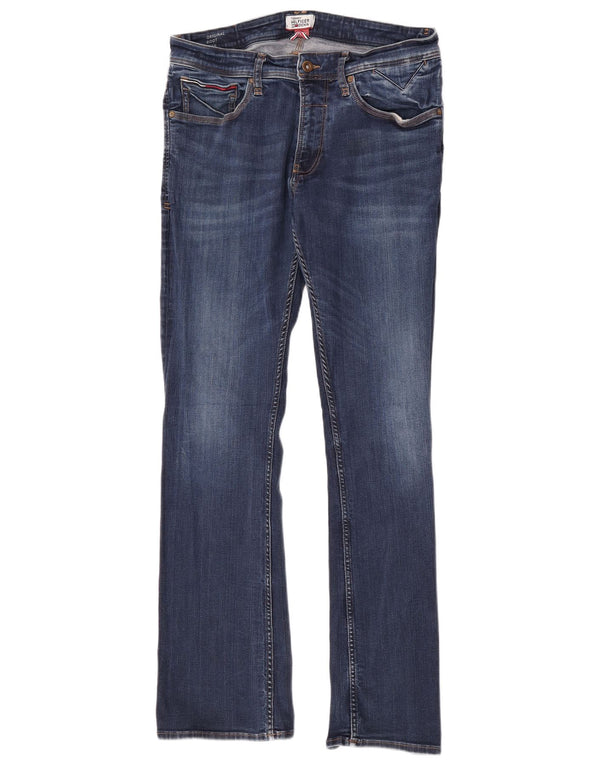 Tommy Hilfiger Masculino Ryan Bootcut Jeans W34 L34 Azul Algodão