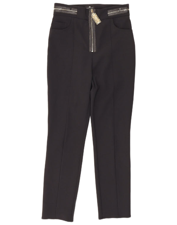 Elisabetta Franchi Calça casual feminina de cintura alta IT 42 Médio W26 L26 B