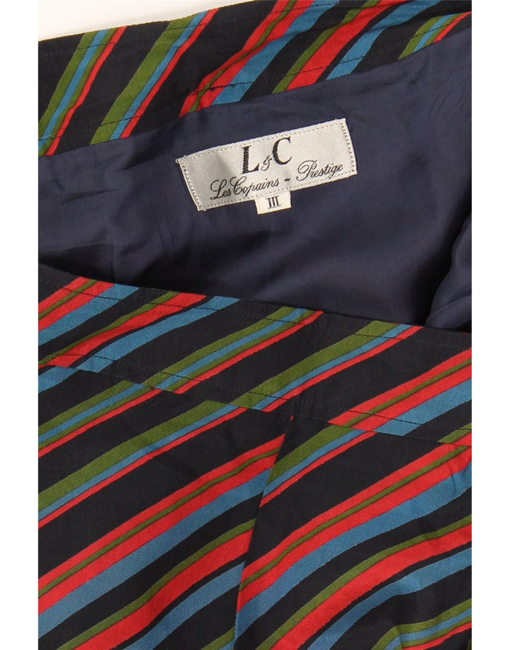 LES COPAINS Womens A-Line Skirt W28 Medium  Multicoloured Striped Vintage Les Copains and Second-Hand Les Copains from Messina Hembry 