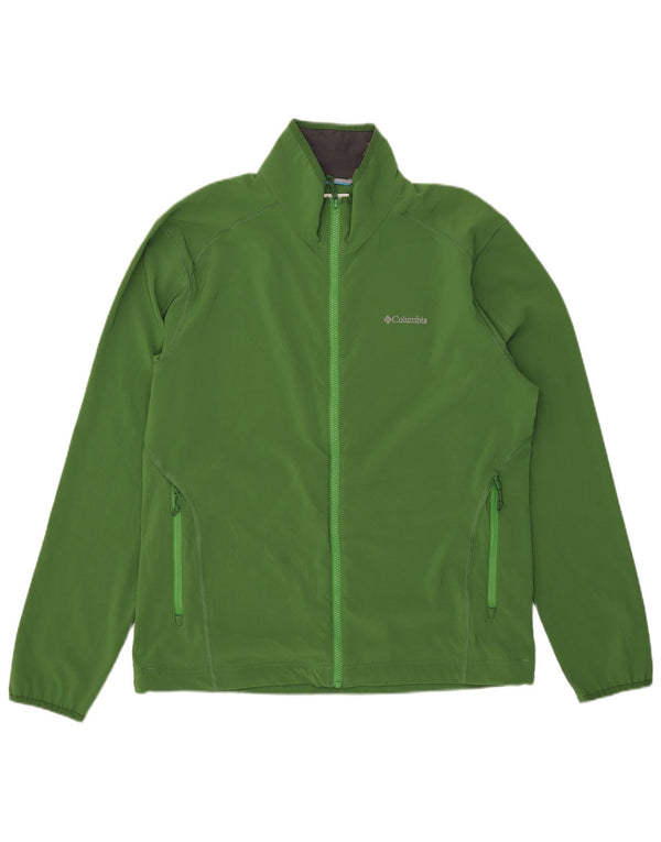 Columbia Mens Treino Top Jaqueta Grande Poliéster Verde