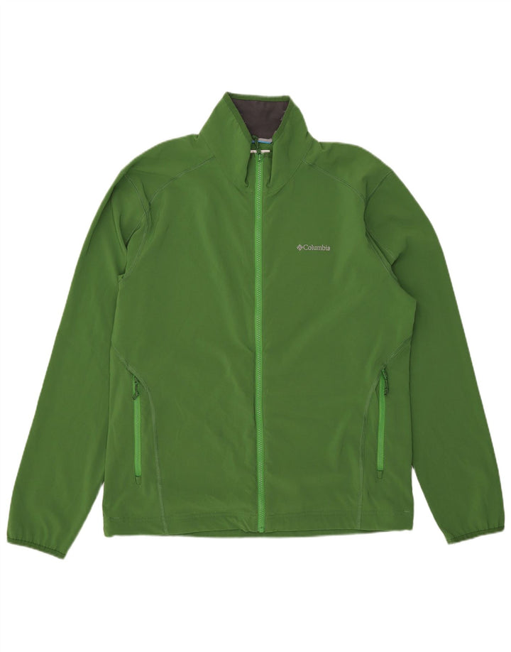 Columbia Mens Treino Top Jaqueta Grande Poliéster Verde