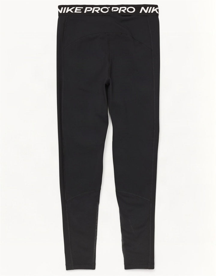 Leggings Nike Dri Fit Graphic Crop Femininas UK 12 Médio Preto Poliéster