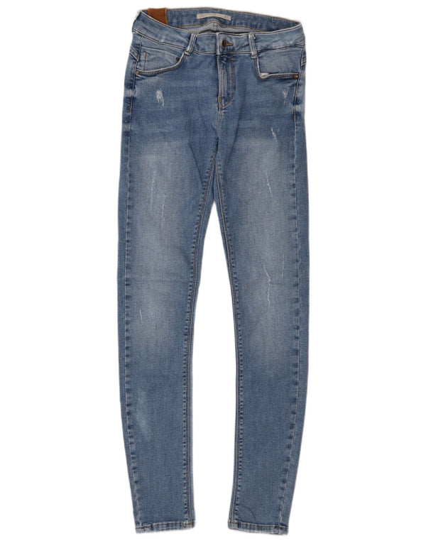 Zara Womens Skinny Jeans W25 L28 Blue