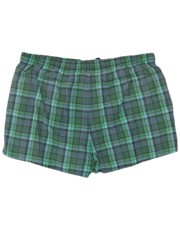 Shorts de natação masculino Adidas 2XL verde xadrez nylon