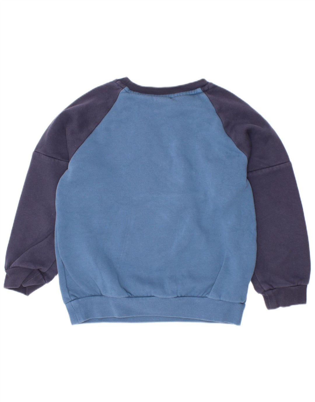Adidas meninos moletom gráfico jumper 2-3 anos azul marinho colorblock