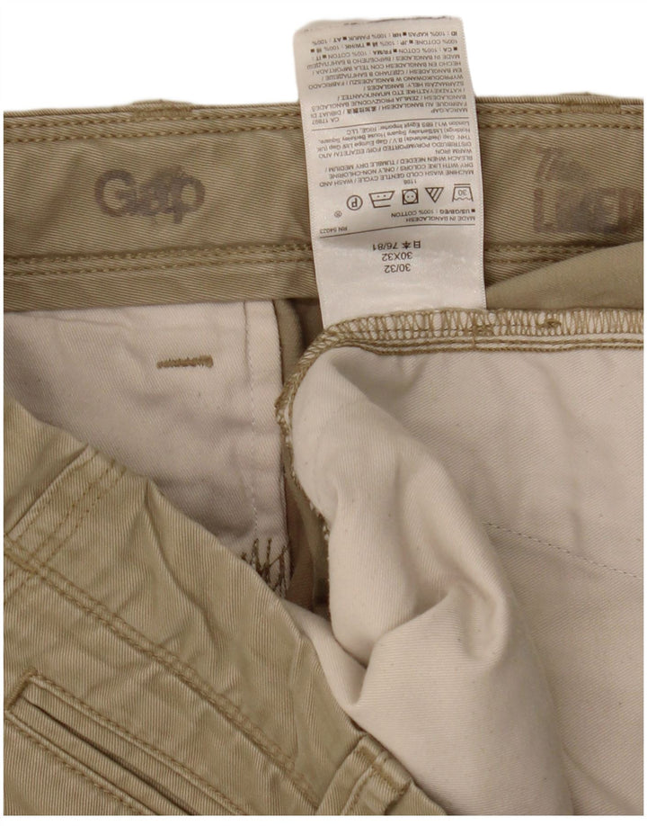 Shorts Chino Masculino Gap W30 Algodão Cáqui Médio