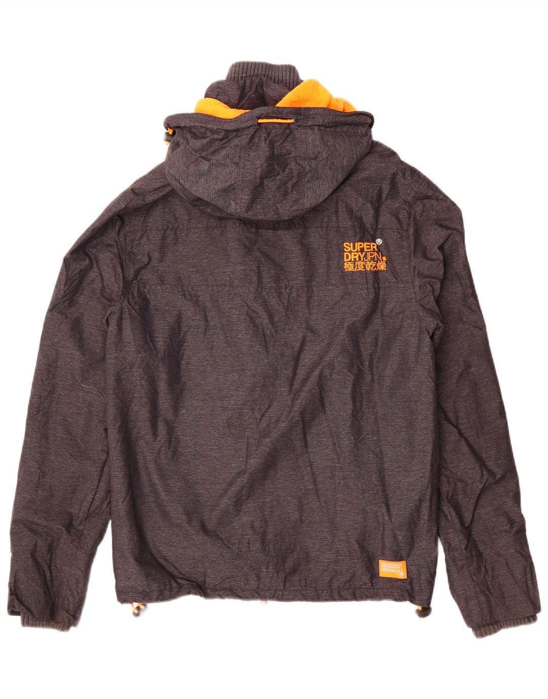 Jaqueta corta-vento masculina Superdry com capuz e blusão UK 36 pequeno cinza