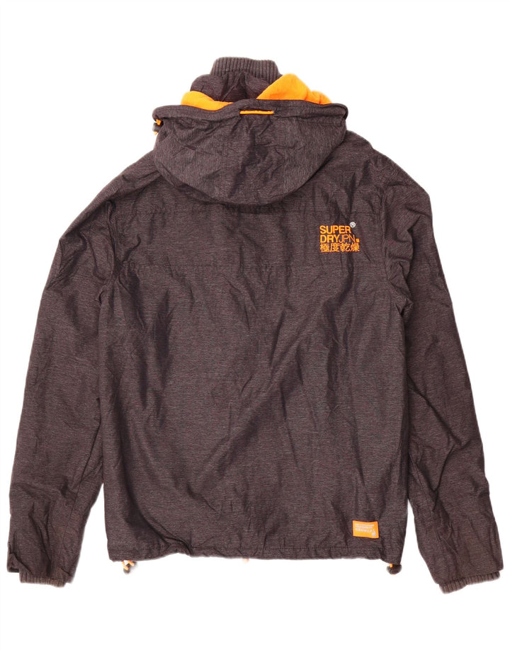 Jaqueta corta-vento masculina Superdry com capuz e blusão UK 36 pequeno cinza