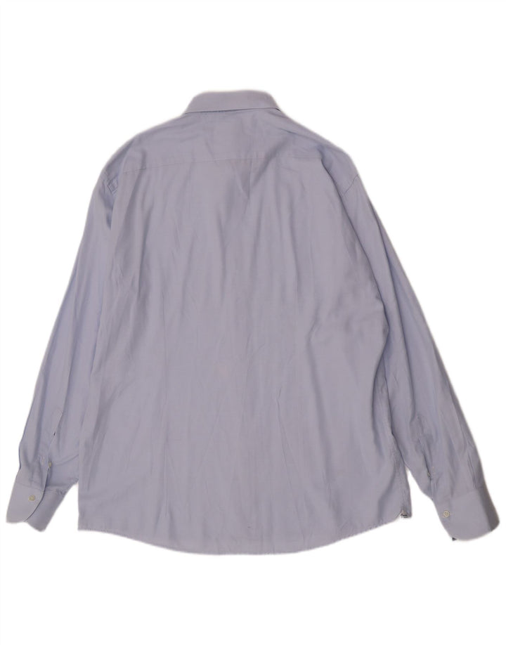 Camisa masculina Trussardi tamanho 45 18 2XL azul
