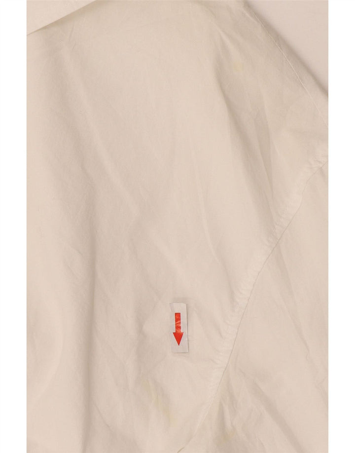 Zara blusa feminina cropped Reino Unido 16 algodão branco médio