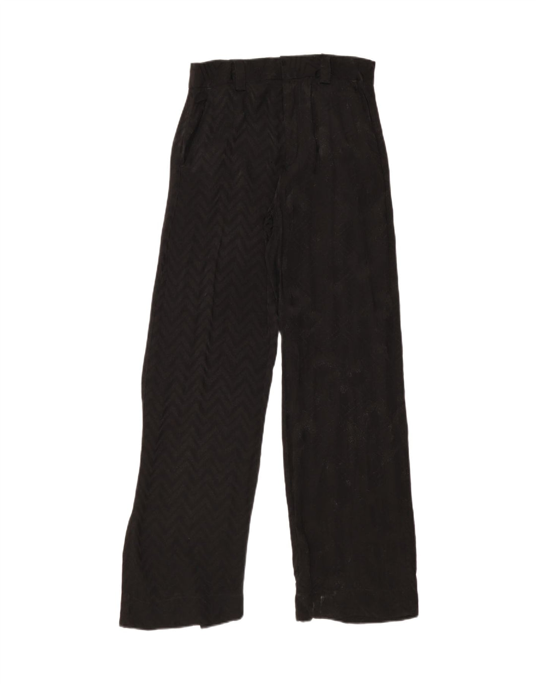 Desigual Calça Chino Feminina Perna Larga EU 36 Pequeno W28 L30 Preto Patchwork