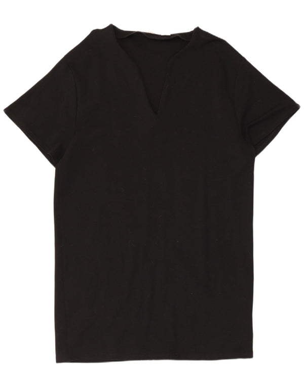 Vestido camiseta feminino Zara Reino Unido 14 médio preto