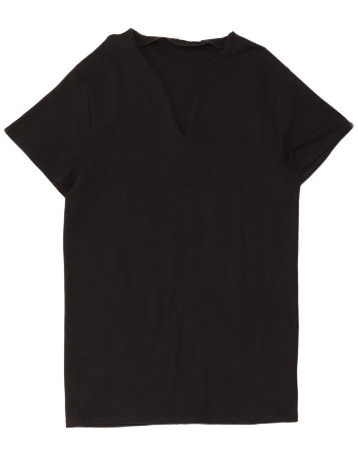 Vestido camiseta feminino Zara Reino Unido 14 médio preto