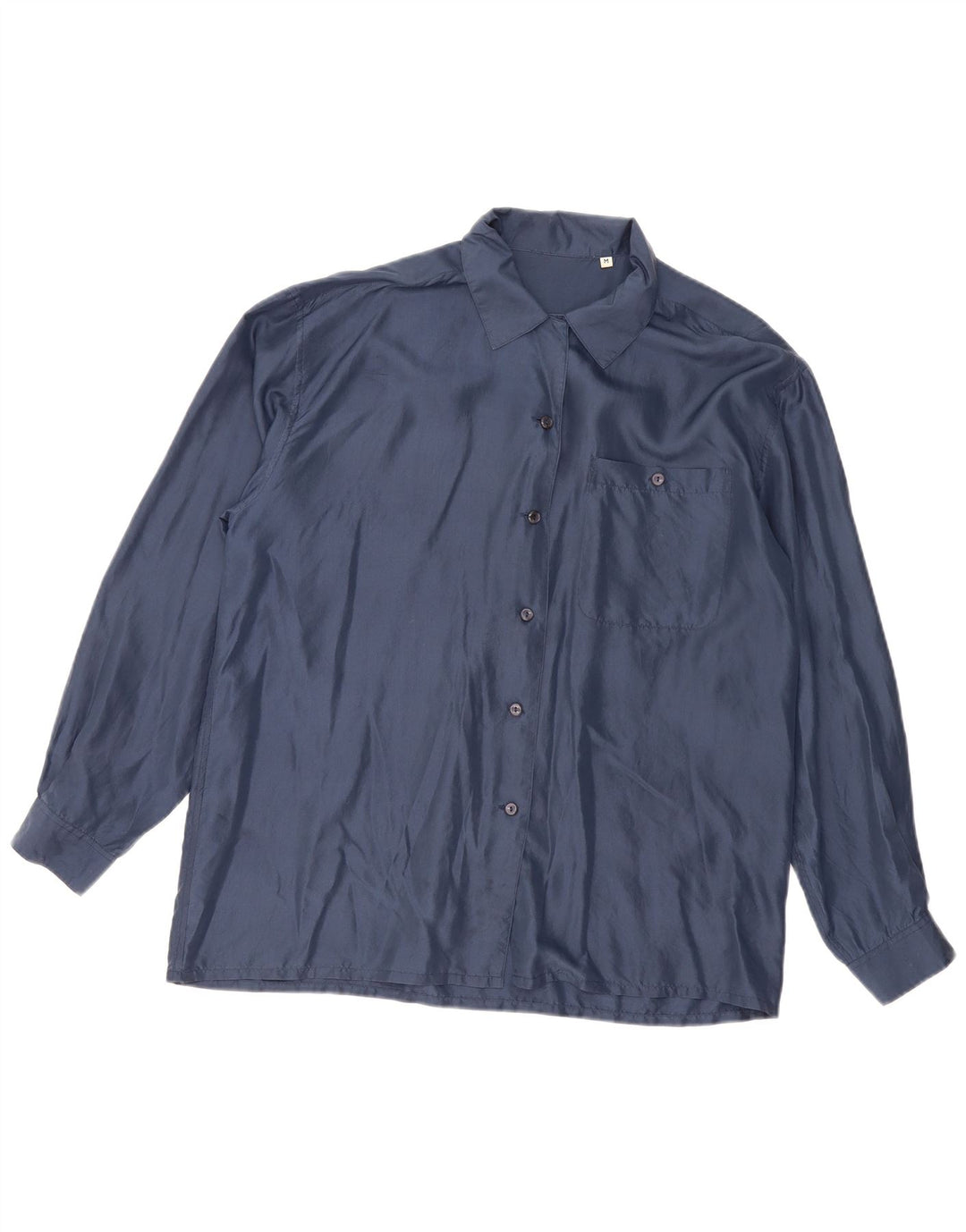Blusa feminina vintage oversized UK 14 azul marinho médio