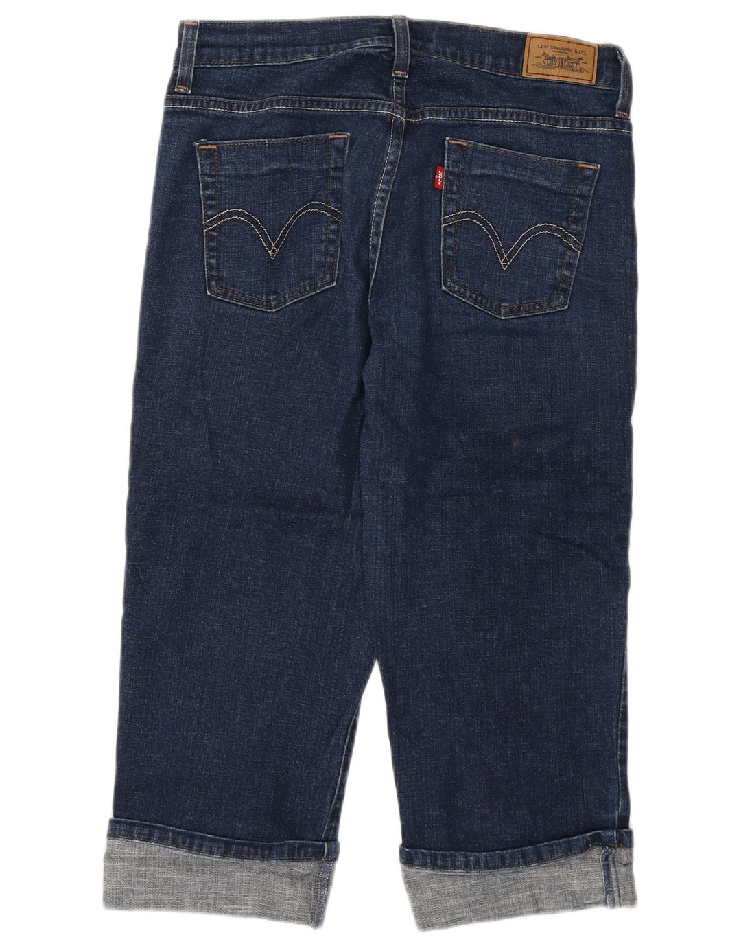 Levi's Feminino 515 Capri Jeans US 6 Médio W28 L19 Azul Algodão