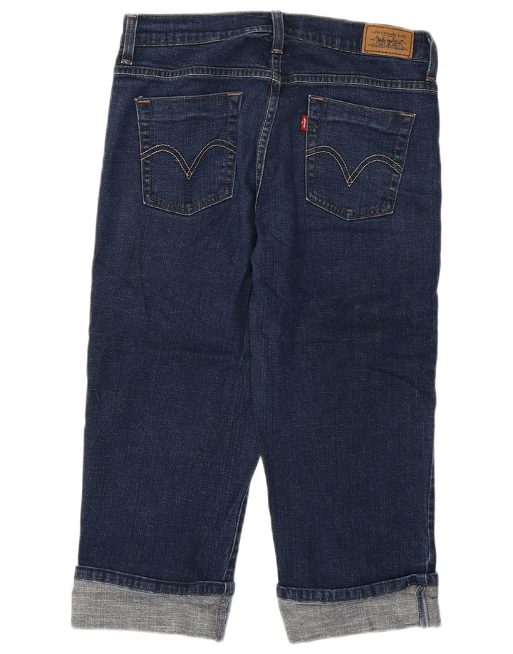 Levi's Feminino 515 Capri Jeans US 6 Médio W28 L19 Azul Algodão
