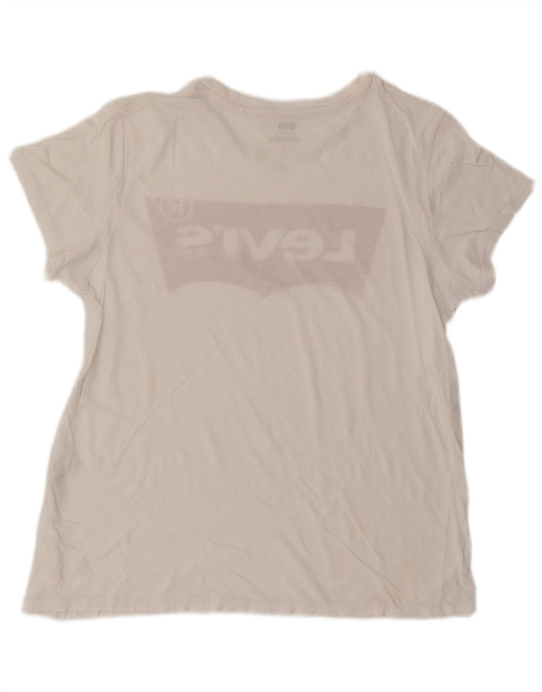 Camiseta feminina gráfica LEVI'S UK 16 grande branca