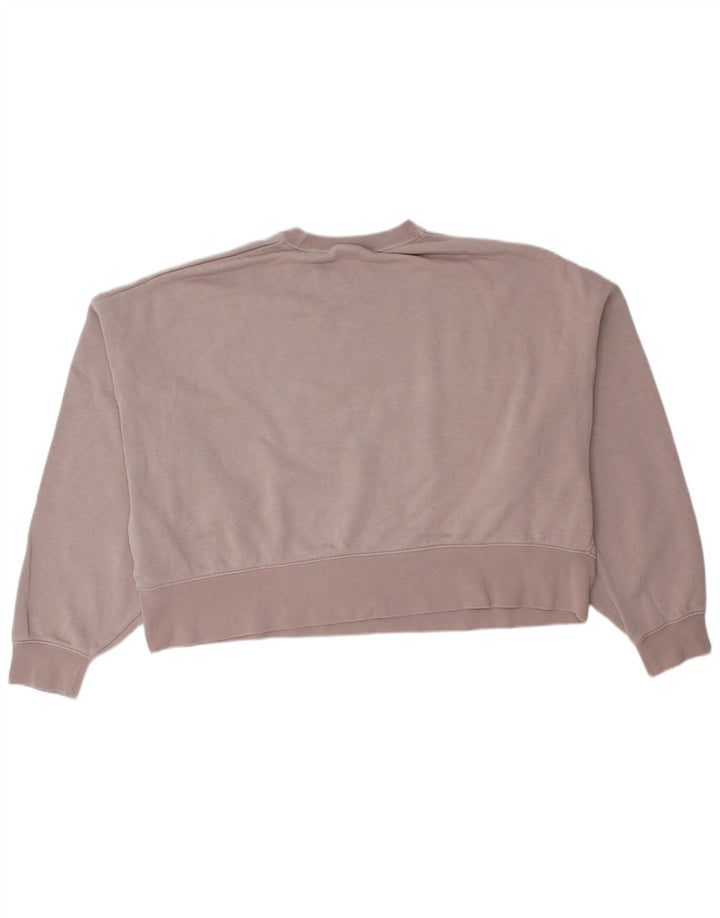 Nike Womens Crop Oversized Moletom Jumper UK 14 Médio Algodão Rosa