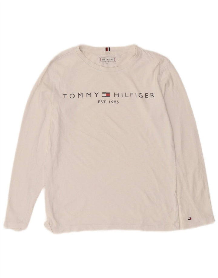 Tommy Hilfiger Boys Graphic Top Manga Comprida 11-12 Anos Branco