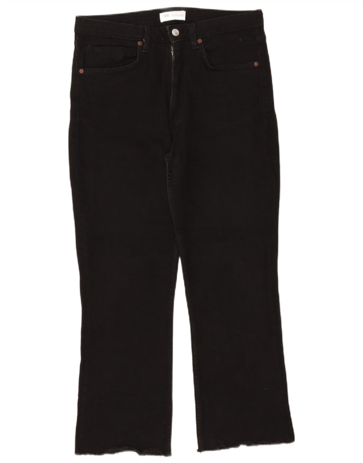 Calça jeans feminina cintura alta Zara EU 40 médio W30 L26 preto