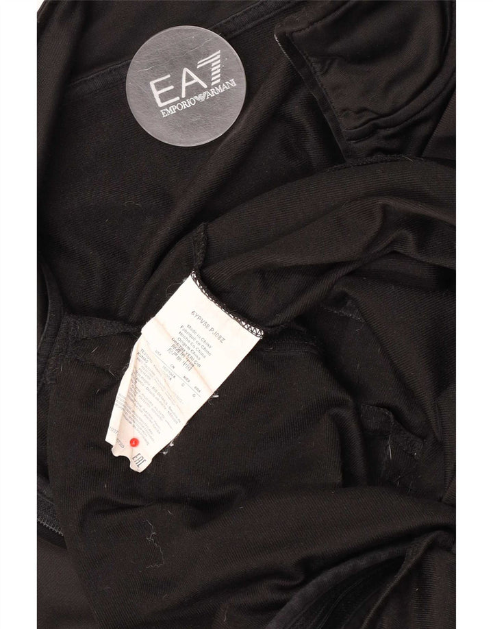 Emporio Armani Mens Graphic Tracksuit Top Jaqueta Grande Poliéster Preto