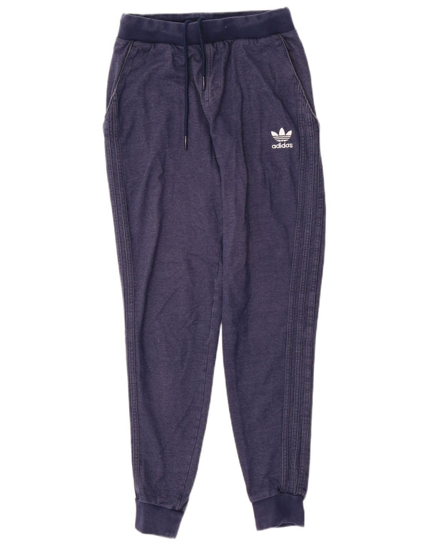 Adidas Mens Treino Calça Joggers Pequeno Algodão Azul Marinho