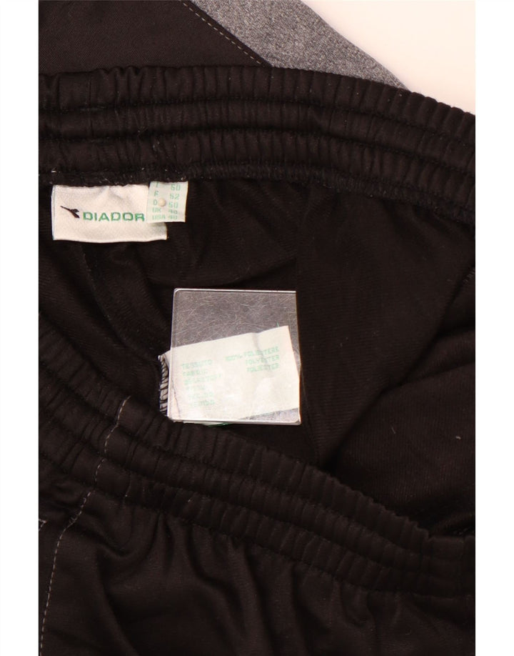 Calça de treino masculina DIADORA UK 40 grande preto colorblock poliéster