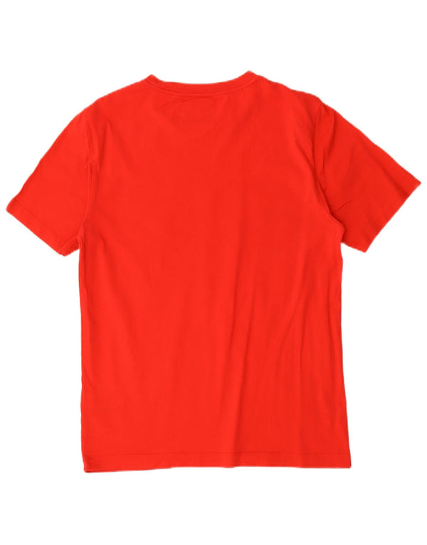Calvin Klein Jeans Camiseta masculina gráfica top pequeno algodão vermelho