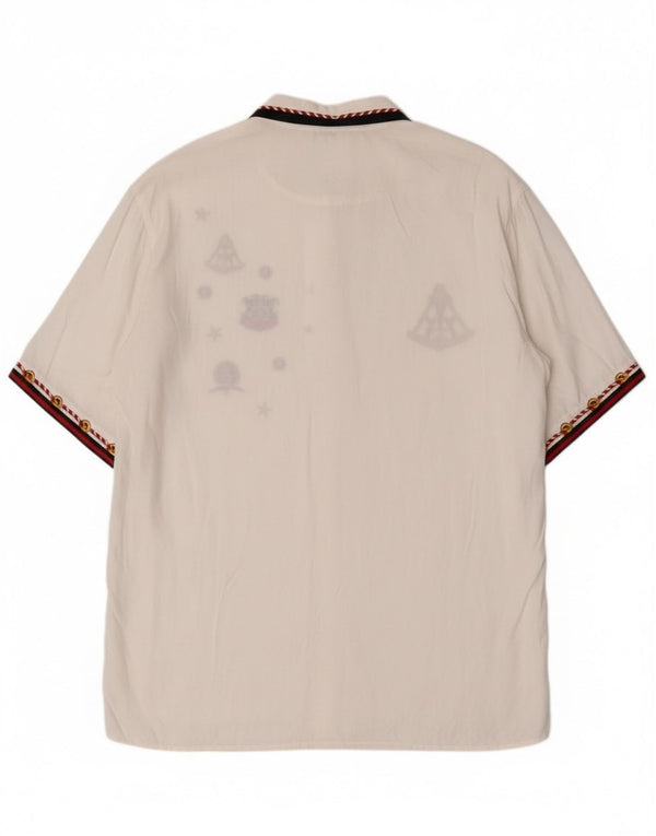 Blusa feminina Marina Yachting com camisa gráfica Reino Unido 16 grande branca náutica