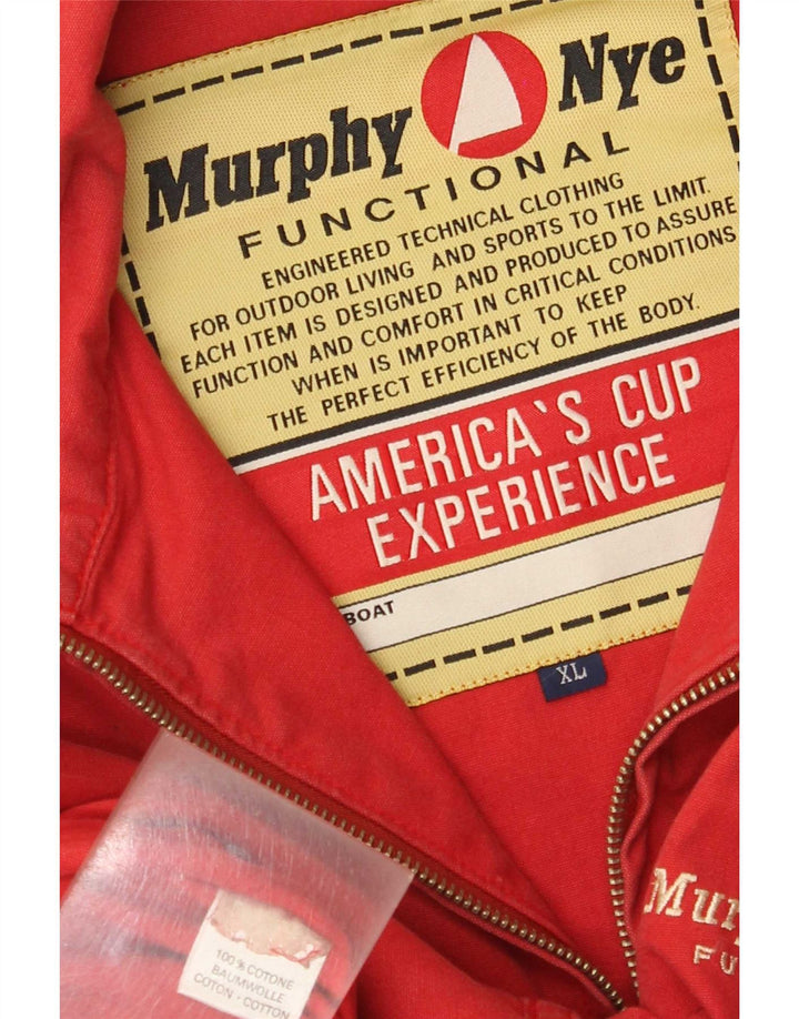 Jaqueta corta-vento masculina Murphy & Nye UK 42 XL algodão vermelho