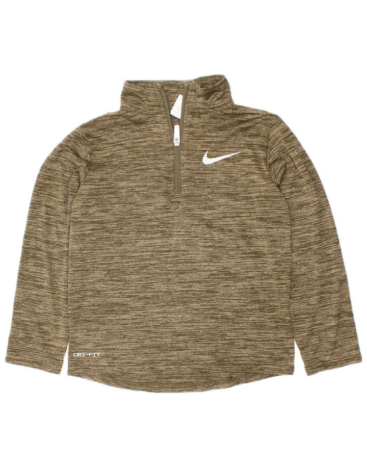 Nike Boys Dri Fit Pullover Treino Top 5-6 Anos Médio Caqui Salpicado