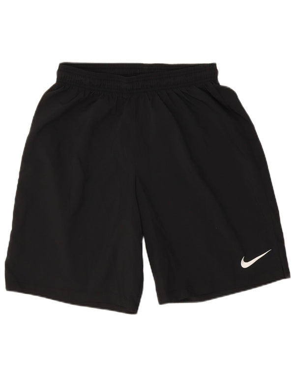 Shorts esportivos femininos NIKE Dri Fit UK 14 grande poliéster preto
