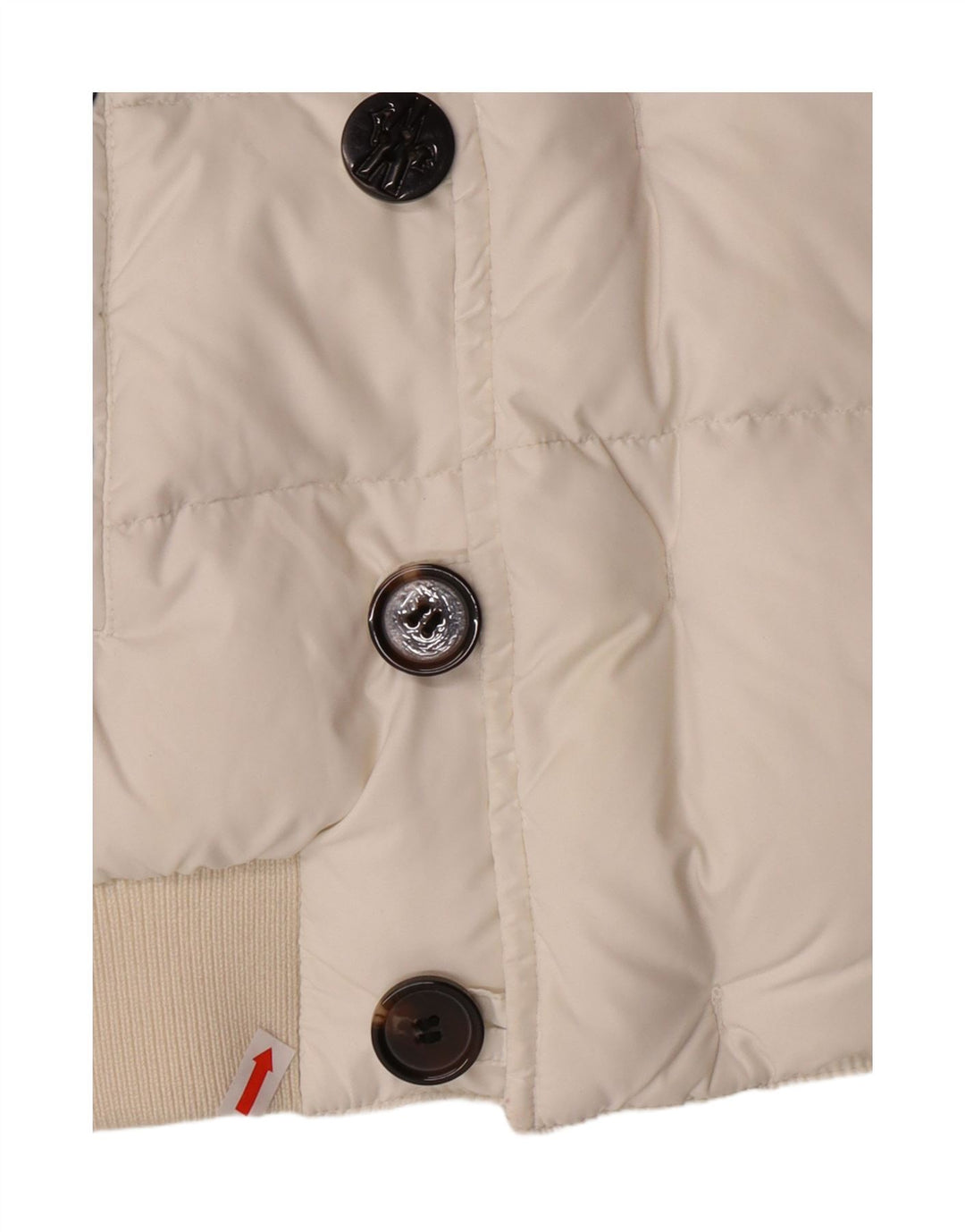 Jaqueta acolchoada com capuz para meninas MONCLER 5-6 anos nylon branco