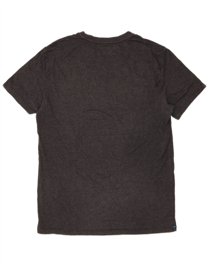 Camiseta masculina regular de manga curta Columbia algodão manchado cinza médio