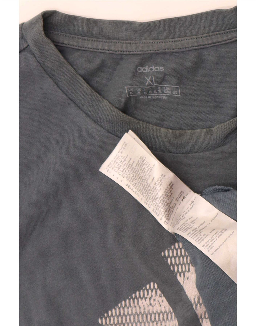 Camiseta Adidas Masculina Graphic Top XL Azul Algodão