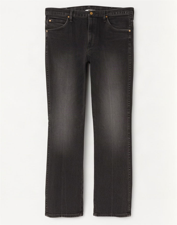 Wrangler Mens Straight Jeans W33 L32 Cinza Algodão