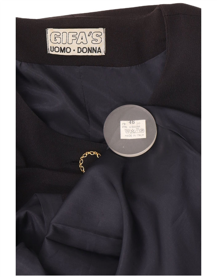 Jaqueta Blazer Feminina Vintage Longline 5 Botões IT 46 Grande Azul Marinho