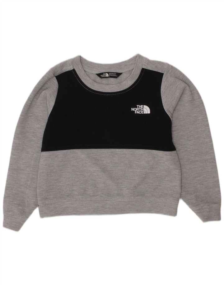 Moletom feminino THE NORTH FACE 3-4 anos cinza colorblock algodão