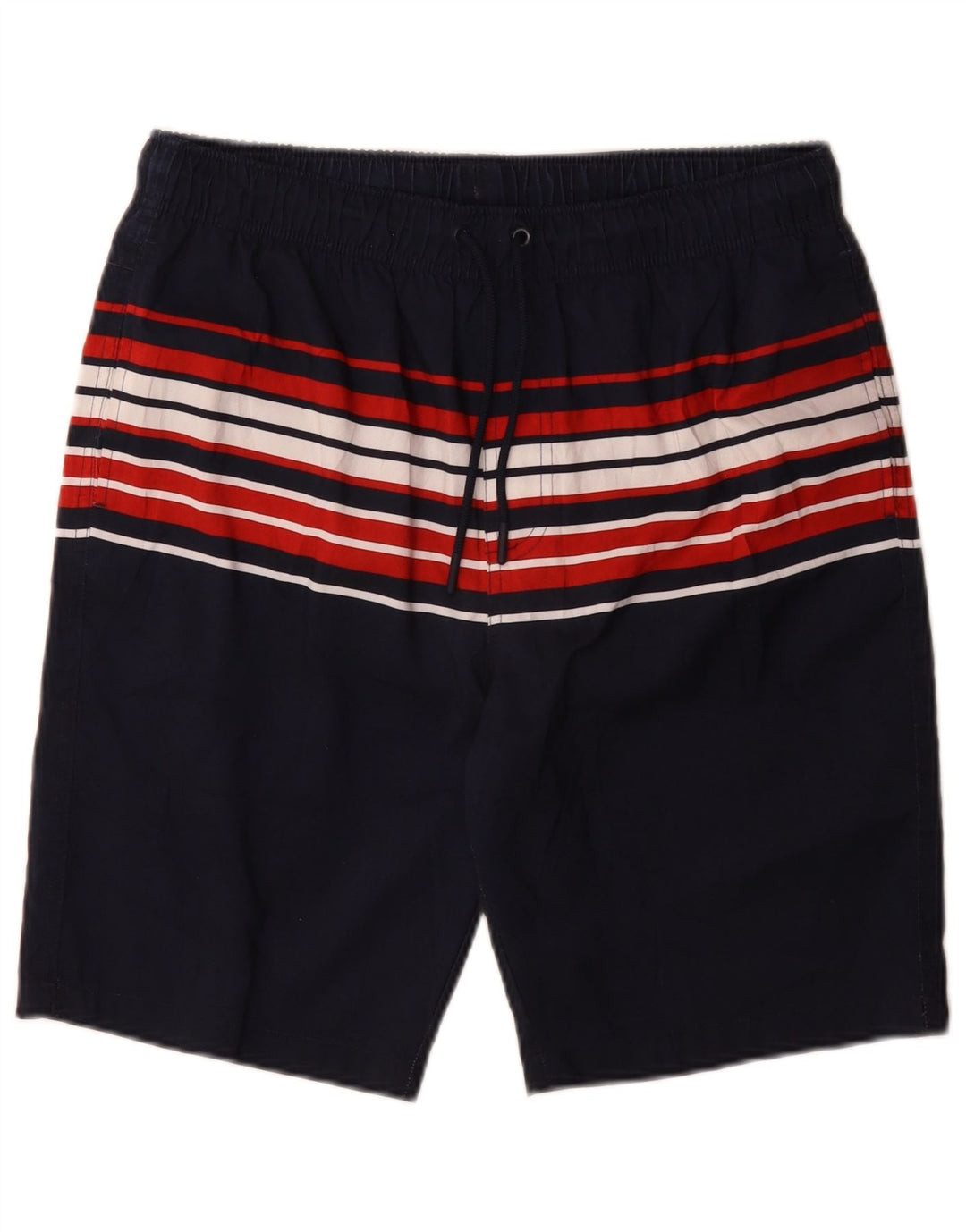 Shorts de natação masculino Marks & Spencer médio listrado azul marinho de poliéster