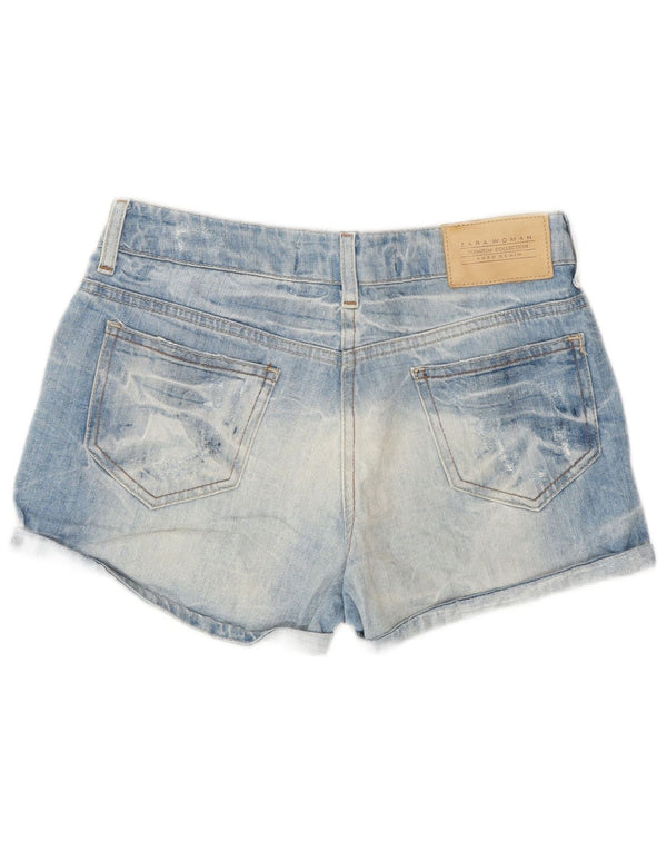 Shorts jeans feminino Zara EU 36 XS W26 azul