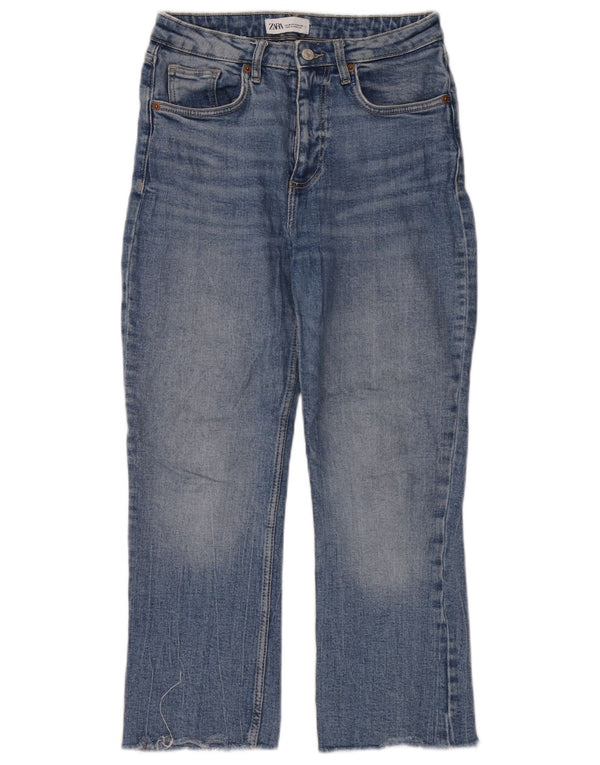 Calça jeans feminina Zara Bootcut EU 36 XS W26 L25 azul