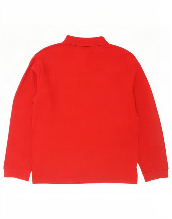 Camisa polo masculina de manga comprida Champion XL vermelho algodão