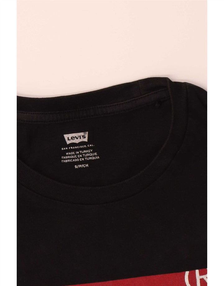 Camiseta gráfica masculina Levi's Top pequeno algodão preto
