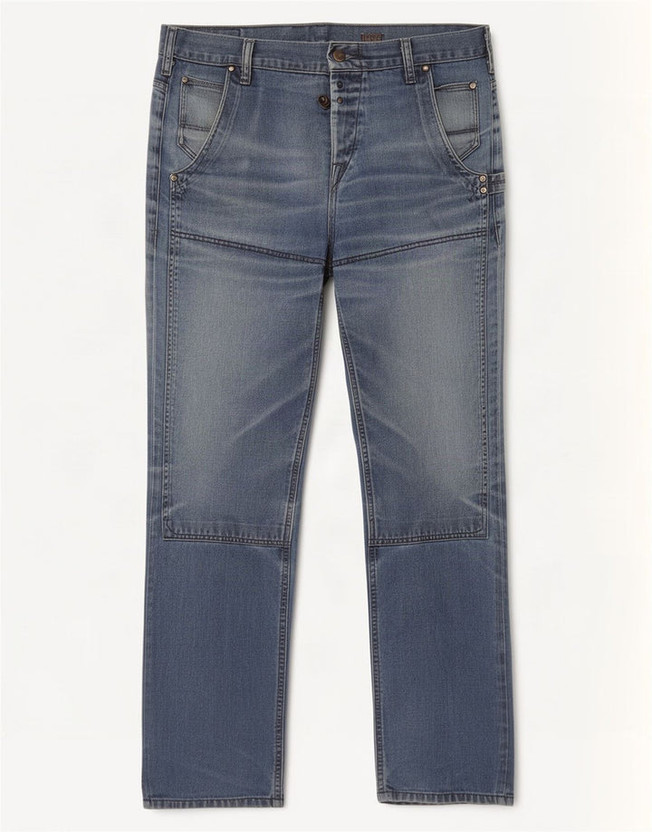 Calça jeans reta masculina Levi's W36 L34 azul algodão