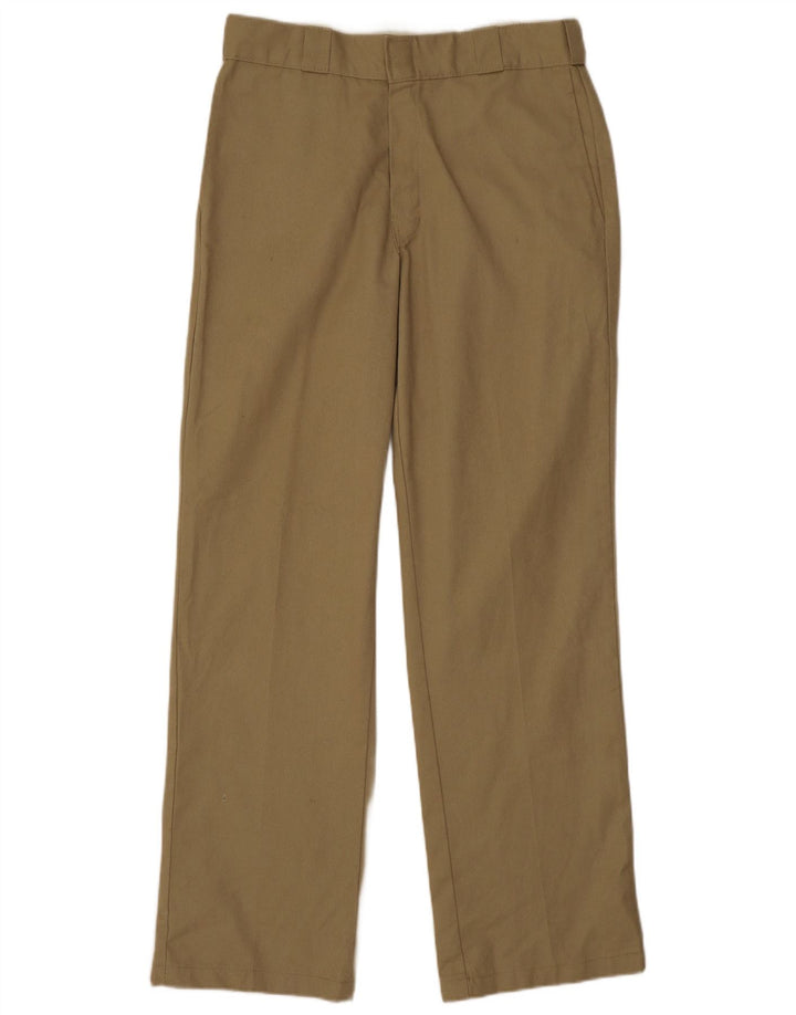 Calças Chino retas masculinas Dickies W32 L32 poliéster bege