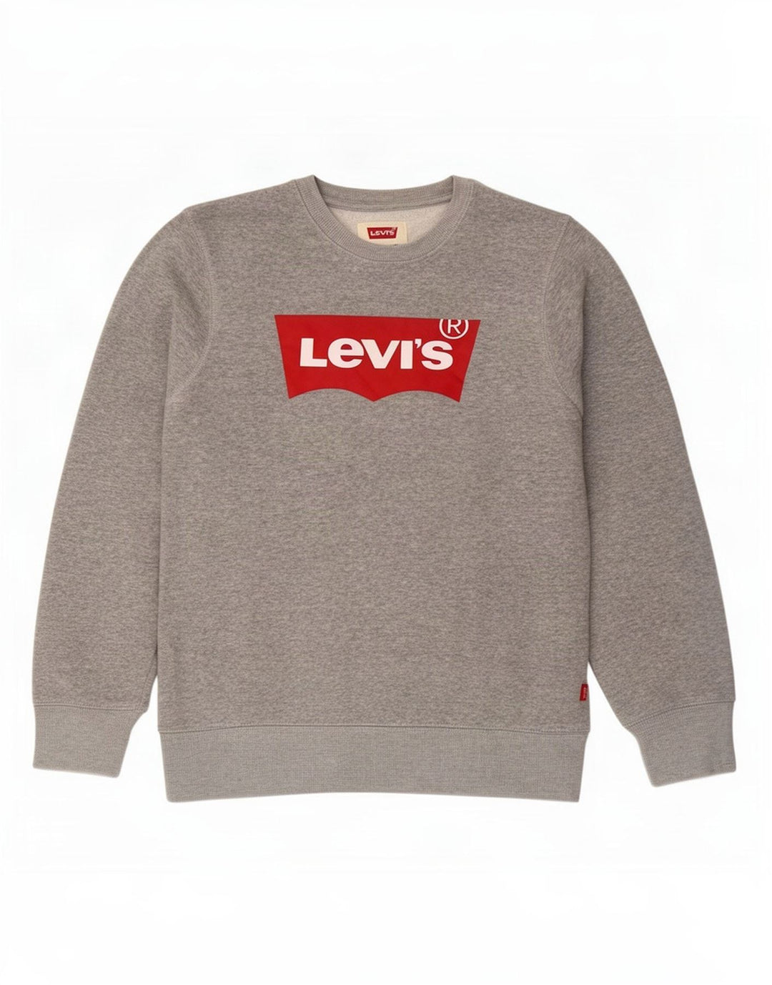 Moletom gráfico Levi's Boys 13-14 anos cinza algodão manchado